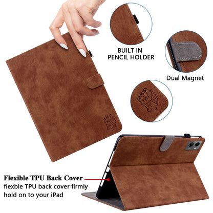 For Lenovo Legion Y700 (2023) Cover Imprinted Stand PU Leather Card Holder Tablet Case