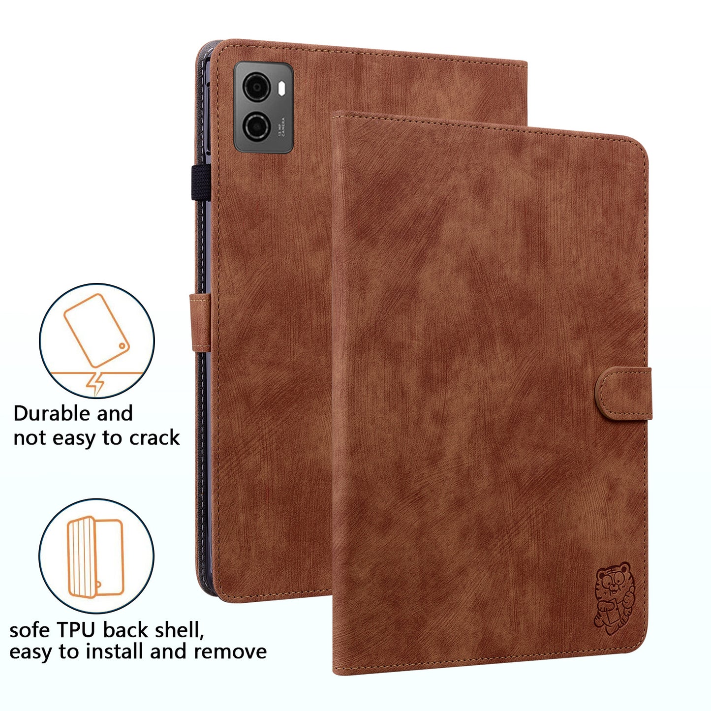 For Lenovo Legion Y700 (2023) Cover Imprinted Stand PU Leather Card Holder Tablet Case