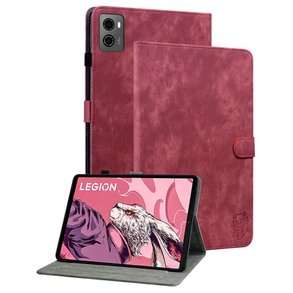 For Lenovo Legion Y700 (2023) Cover Imprinted Stand PU Leather Card Holder Tablet Case