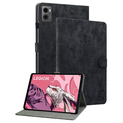 For Lenovo Legion Y700 (2023) Cover Imprinted Stand PU Leather Card Holder Tablet Case
