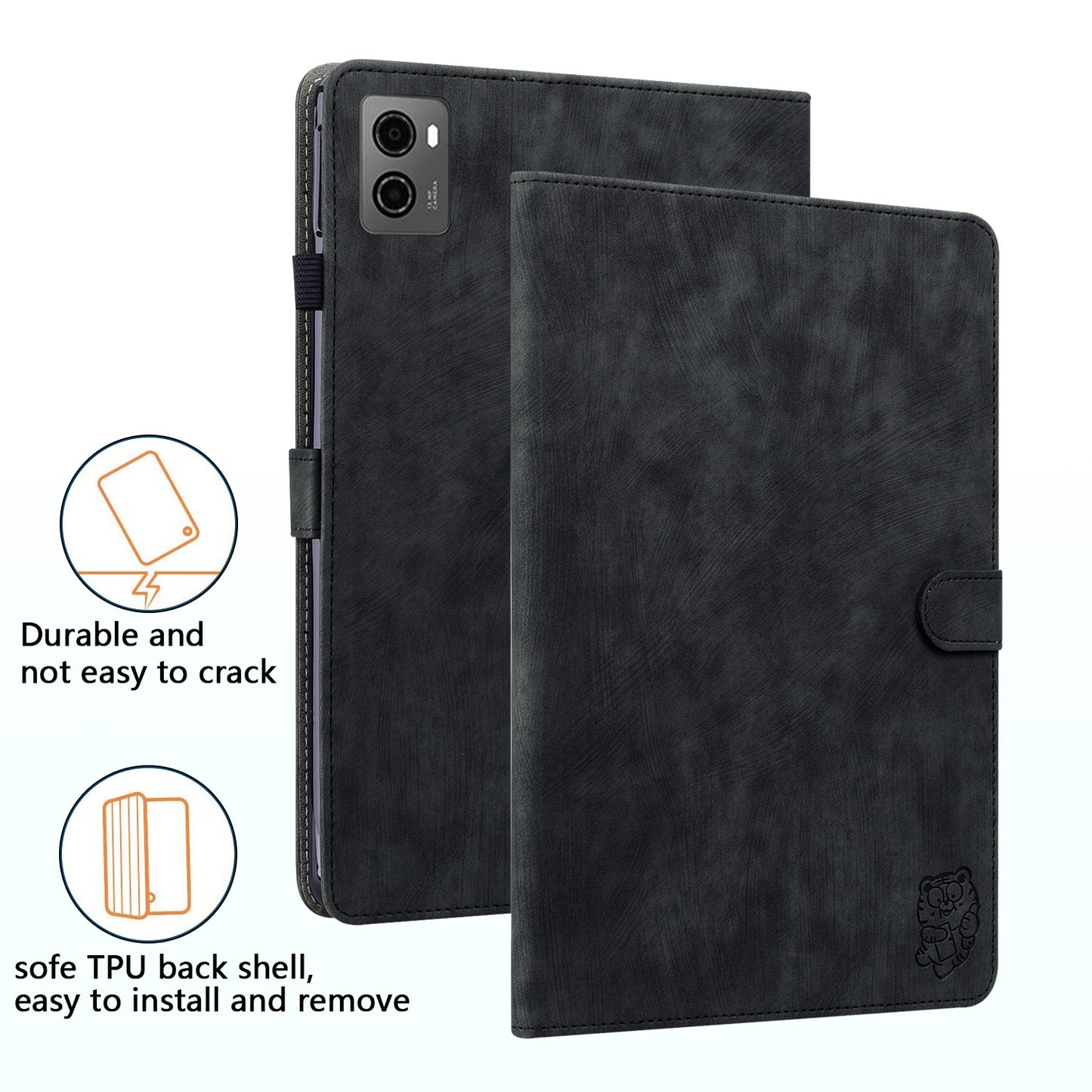 For Lenovo Legion Y700 (2023) Cover Imprinted Stand PU Leather Card Holder Tablet Case