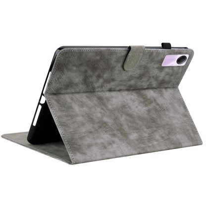 For Xiaomi Redmi Pad SE Cover Cute Tiger Imprint Leather Tablet Case with Card Slots