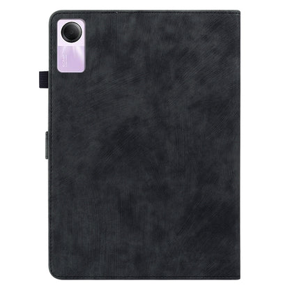 For Xiaomi Redmi Pad SE Cover Cute Tiger Imprint Leather Tablet Case with Card Slots