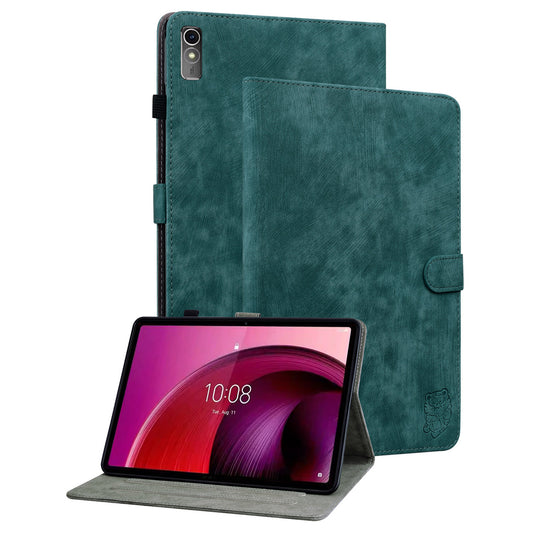 For Lenovo Tab M10 5G Anti-drop Case Imprinted PU Leather Card Holder Tablet Cover