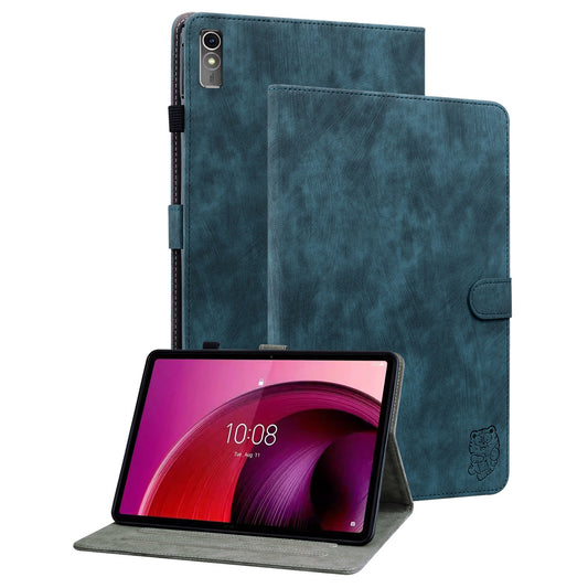 For Lenovo Tab M10 5G Anti-drop Case Imprinted PU Leather Card Holder Tablet Cover