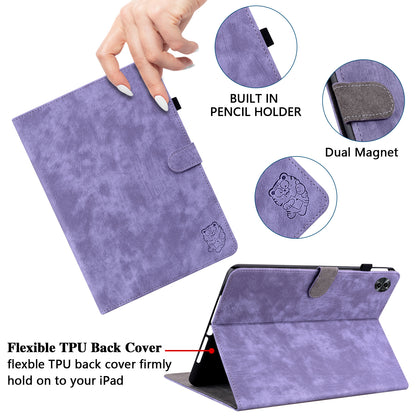 For Realme Pad 2 PU Leather Case Imprinted Card Holder Tablet Stand Cover