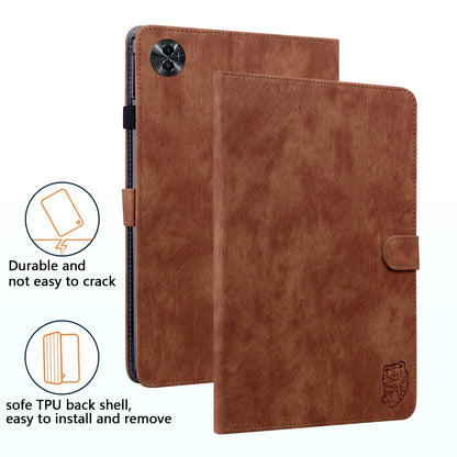 For Realme Pad 2 PU Leather Case Imprinted Card Holder Tablet Stand Cover