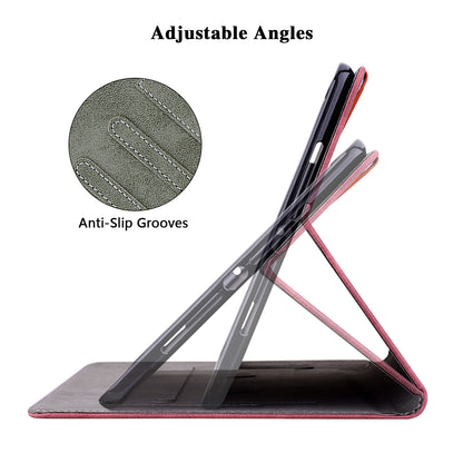For Realme Pad 2 PU Leather Case Imprinted Card Holder Tablet Stand Cover