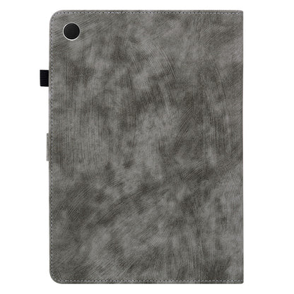 For Samsung Galaxy Tab A9 Leather Cover Cute Tiger Imprint Adjustable Stand Tablet Case
