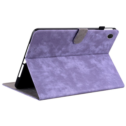 For Samsung Galaxy Tab A9 Leather Cover Cute Tiger Imprint Adjustable Stand Tablet Case