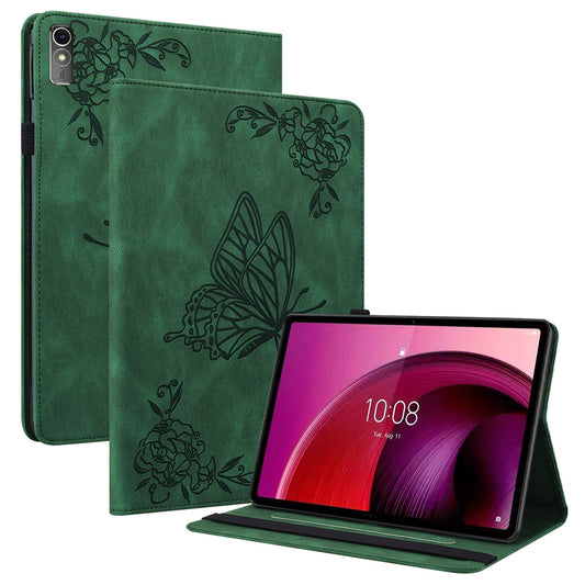 For Lenovo Tab M10 5G PU Leather Case Stand Card Holder Imprinted Tablet Cover