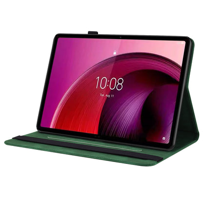 For Lenovo Tab M10 5G PU Leather Case Stand Card Holder Imprinted Tablet Cover