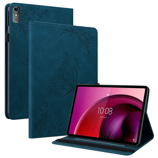 For Lenovo Tab M10 5G PU Leather Case Stand Card Holder Imprinted Tablet Cover