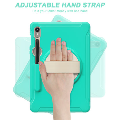 For Samsung Galaxy Tab S9 FE / S7 T870 / S8 X700 / S9 X710 Case PC+TPU Kickstand Tablet Cover with Pen Slot