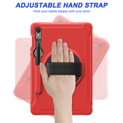 For Samsung Galaxy Tab S9 FE / S7 T870 / S8 X700 / S9 X710 Case PC+TPU Kickstand Tablet Cover with Pen Slot