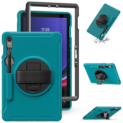 For Samsung Galaxy Tab S9 FE / S7 T870 / S8 X700 / S9 X710 Case PC+TPU Kickstand Tablet Cover with Pen Slot
