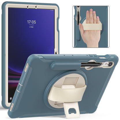 For Samsung Galaxy Tab S9 FE / S7 T870 / S8 X700 / S9 X710 Case PC+TPU Kickstand Tablet Cover with Pen Slot