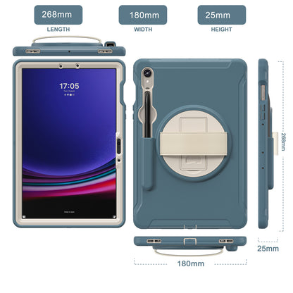 For Samsung Galaxy Tab S9 FE / S7 T870 / S8 X700 / S9 X710 Case PC+TPU Kickstand Tablet Cover with Pen Slot