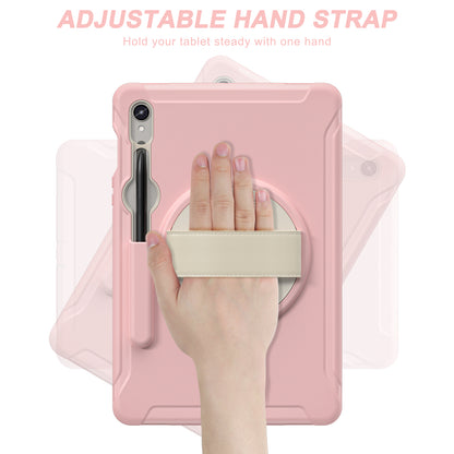 For Samsung Galaxy Tab S9 FE / S7 T870 / S8 X700 / S9 X710 Case PC+TPU Kickstand Tablet Cover with Pen Slot