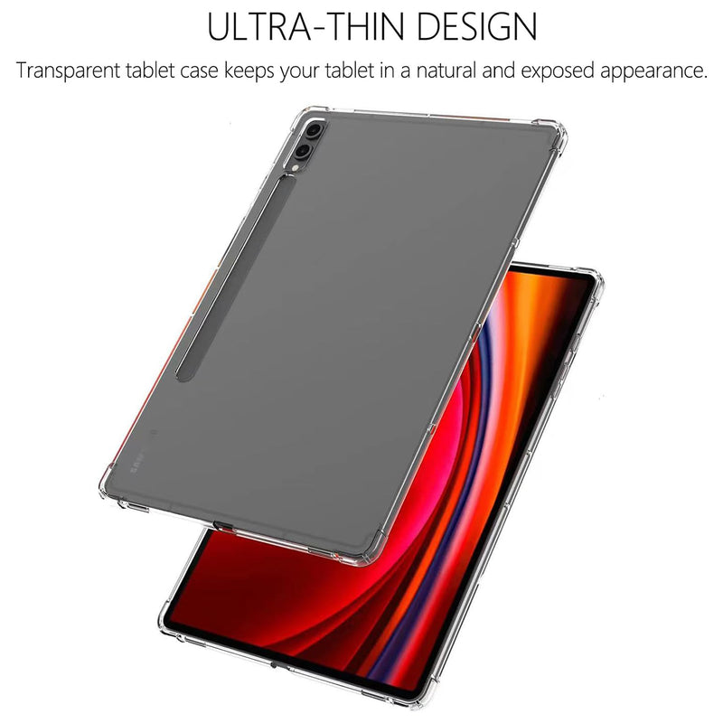 For Samsung Galaxy Tab S9 Ultra Case Drop Protection TPU Tablet Cover Transparent Shell
