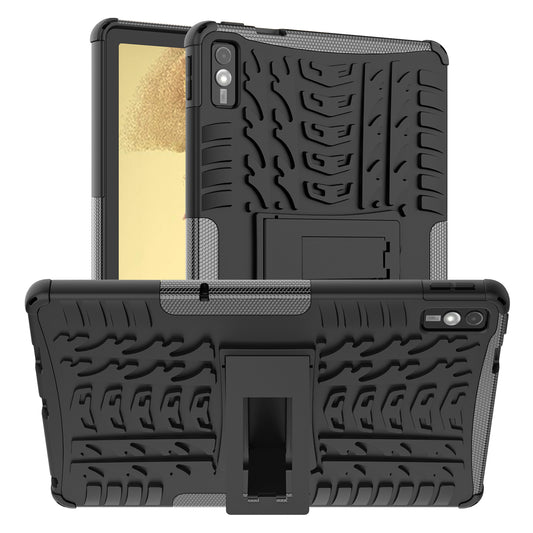 For Lenovo Tab M10 5G Case Tyre Pattern PC+TPU Kickstand Tablet Cover