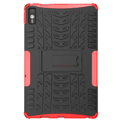 For Lenovo Tab M10 5G Case Tyre Pattern PC+TPU Kickstand Tablet Cover