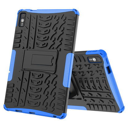 For Lenovo Tab M10 5G Case Tyre Pattern PC+TPU Kickstand Tablet Cover