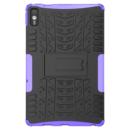 For Lenovo Tab M10 5G Case Tyre Pattern PC+TPU Kickstand Tablet Cover