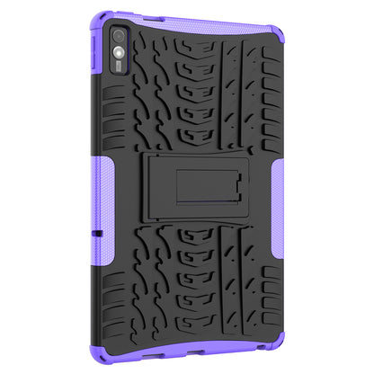 For Lenovo Tab M10 5G Case Tyre Pattern PC+TPU Kickstand Tablet Cover