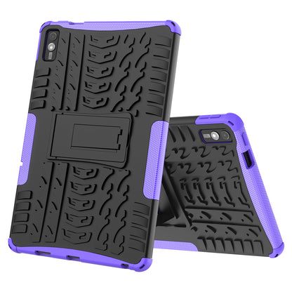 For Lenovo Tab M10 5G Case Tyre Pattern PC+TPU Kickstand Tablet Cover