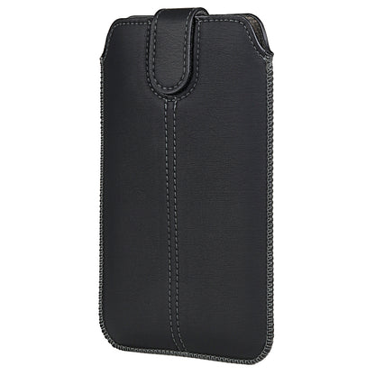 17.5 x 10.5cm Slim Waist Phone Bag for 6.7 inch Smartphones Belt Phone Pouch Universal PU Leather Holder