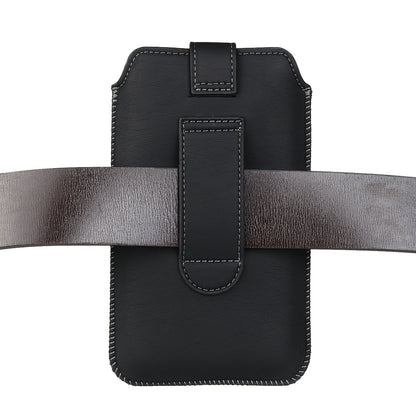 17.5 x 10.5cm Slim Waist Phone Bag for 6.7 inch Smartphones Belt Phone Pouch Universal PU Leather Holder