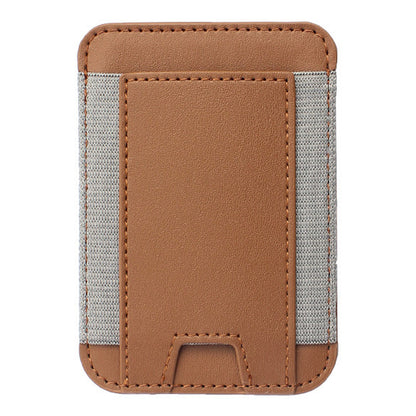 Compatible with MagSafe Magnetic Leather Phone Card Holder Bag Mini Card Storage Pouch for Back of Cell Phone