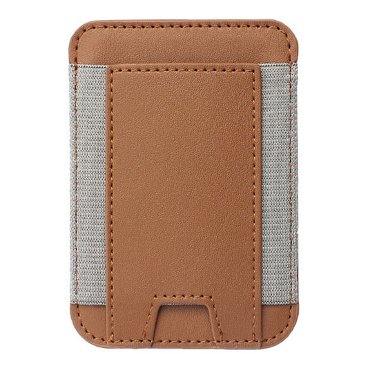 Compatible with MagSafe Magnetic Leather Phone Card Holder Bag Mini Card Storage Pouch for Back of Cell Phone