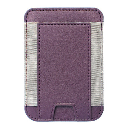 Compatible with MagSafe Magnetic Leather Phone Card Holder Bag Mini Card Storage Pouch for Back of Cell Phone