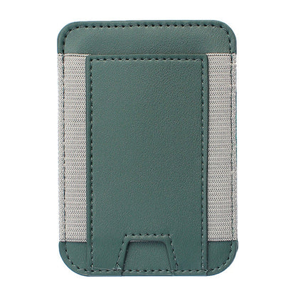 Compatible with MagSafe Magnetic Leather Phone Card Holder Bag Mini Card Storage Pouch for Back of Cell Phone