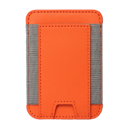 Compatible with MagSafe Magnetic Leather Phone Card Holder Bag Mini Card Storage Pouch for Back of Cell Phone