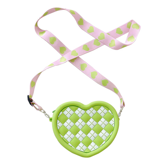 Women Cute Heart Shape Small Shoulder Bag Silicone Crossbody Bag Birthday Gift