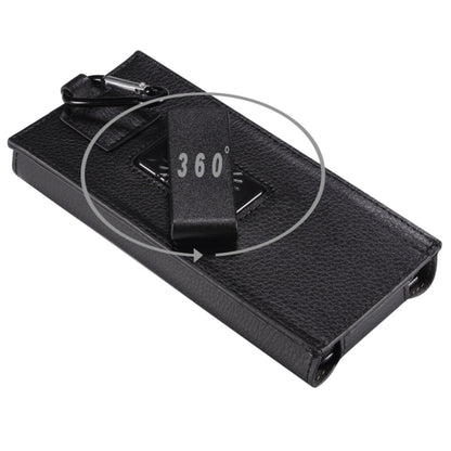 PU Leather Cell Phone Waist Bag Belt Loop Pouch Rotary Belt Clip Security Purse Phone Case for Foldable Phones