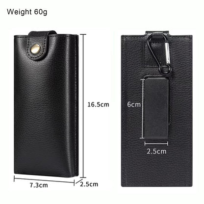 PU Leather Cell Phone Waist Bag Belt Loop Pouch Rotary Belt Clip Security Purse Phone Case for Foldable Phones