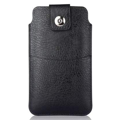 Slim PU Leather Belt Phone Bag for Mobile Phones Magnetic Closure Waist Pouch