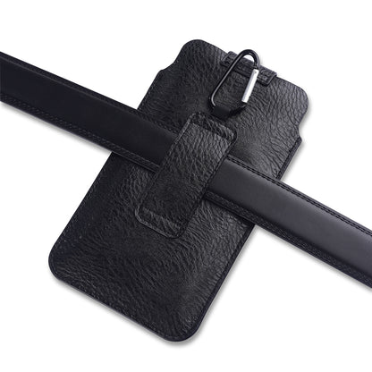 Slim PU Leather Belt Phone Bag for Mobile Phones Magnetic Closure Waist Pouch