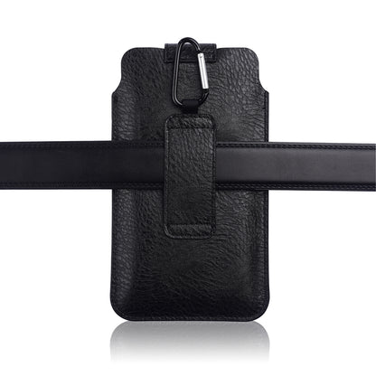 Slim PU Leather Belt Phone Bag for Mobile Phones Magnetic Closure Waist Pouch