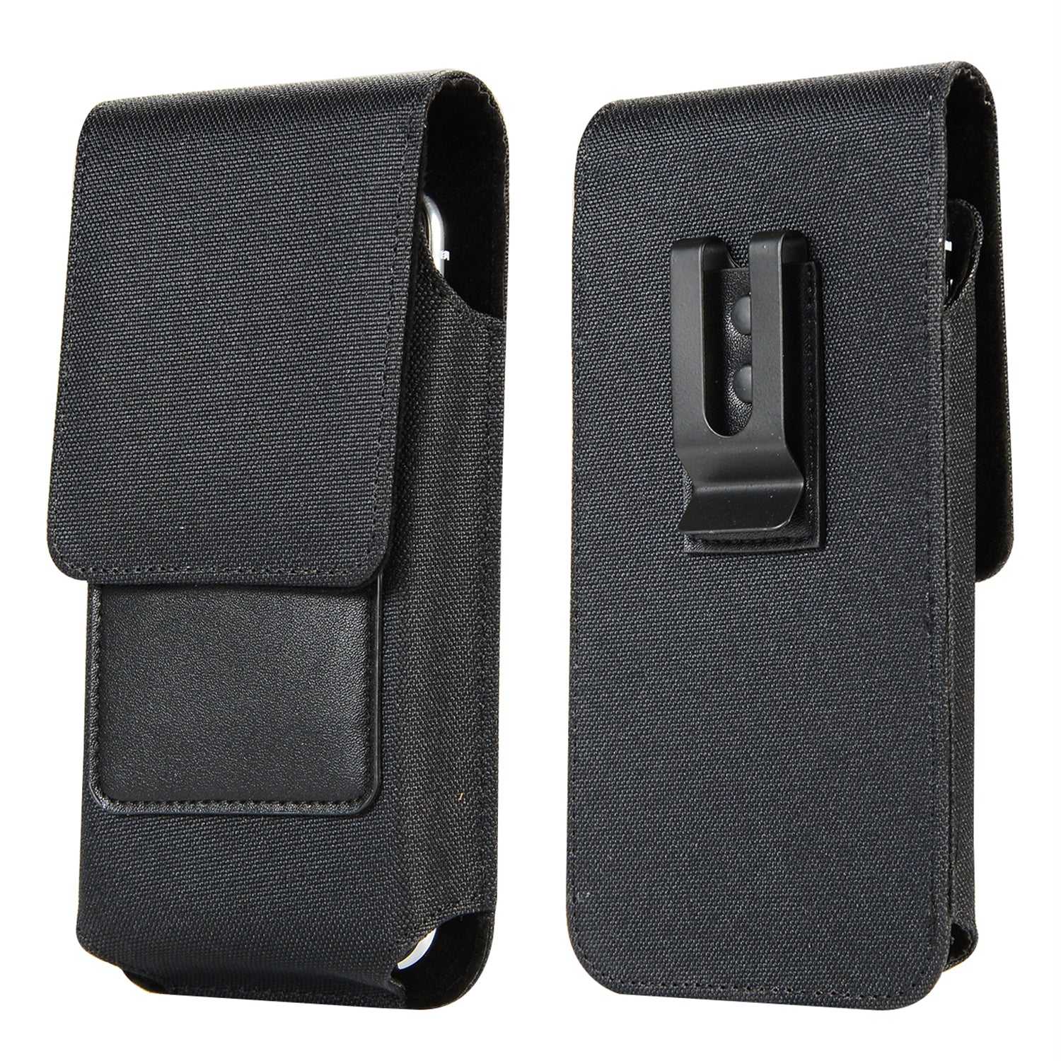Phone Holster Waist Bag for 5.5-6.5 inch Phone , Nylon+PU Leather Card Holder Pouch, Size: 16.5*8.6*2CM