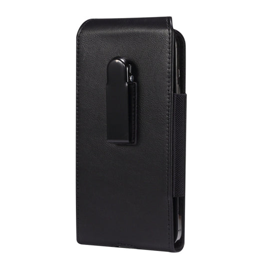 Pouch Cover for 6.7-6.9 Phones Vertical Phone Belt Holster Crazy Horse Texture Leather + Oxford Cloth Waist Pouch