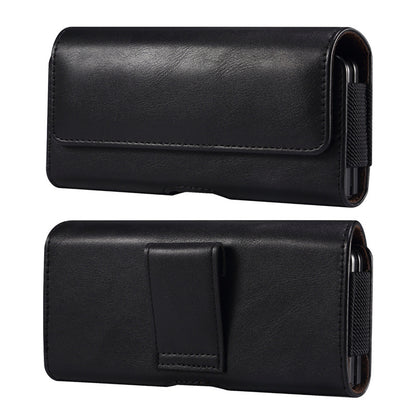 PU Leather Horizontal Holster for Universal Folding Phones, 16.8 x 8 x 2.5 Waist Belt Bag Carrying Phone Pouch