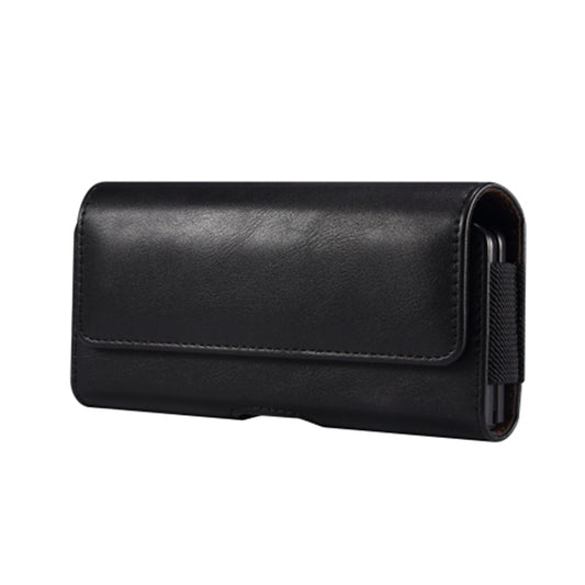 PU Leather Horizontal Holster for Universal Folding Phones, 16.8 x 8 x 2.5 Waist Belt Bag Carrying Phone Pouch