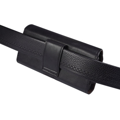 PU Leather Horizontal Holster for Universal Folding Phones, 16.8 x 8 x 2.5 Waist Belt Bag Carrying Phone Pouch