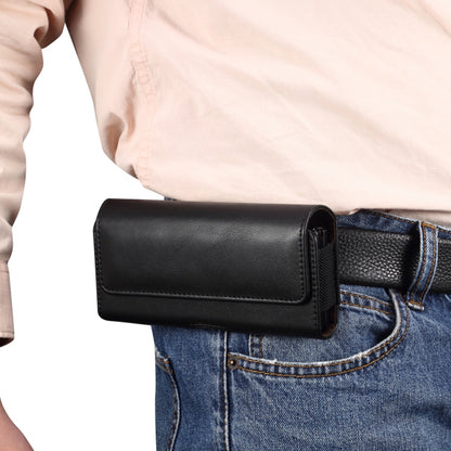 PU Leather Horizontal Holster for Universal Folding Phones, 16.8 x 8 x 2.5 Waist Belt Bag Carrying Phone Pouch