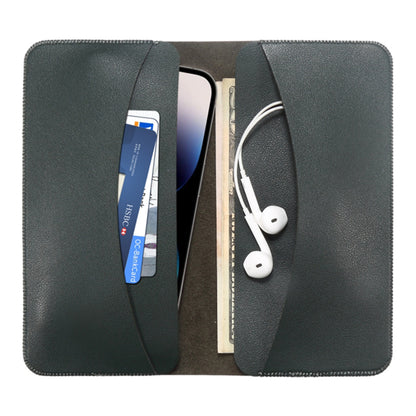 19x10x0.7cm Cell Phone Wallet PU Leather Clutch Bag Card Holder Storage Bag for 5.5-6 inch Mobile Phone, Size L